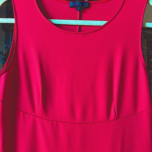 🔴🔥LaEl CoutureSexy &EdgyRed DressHandswonFlowersStretchy FormFitting S:L/M - Picture 7 of 11